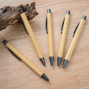 5pcs-Luxury-Bamboo-Wood-Ballpoint-Pen-1-0mm-Bullet-Tip-Black-Ink-Business-Signature-Pen-Office